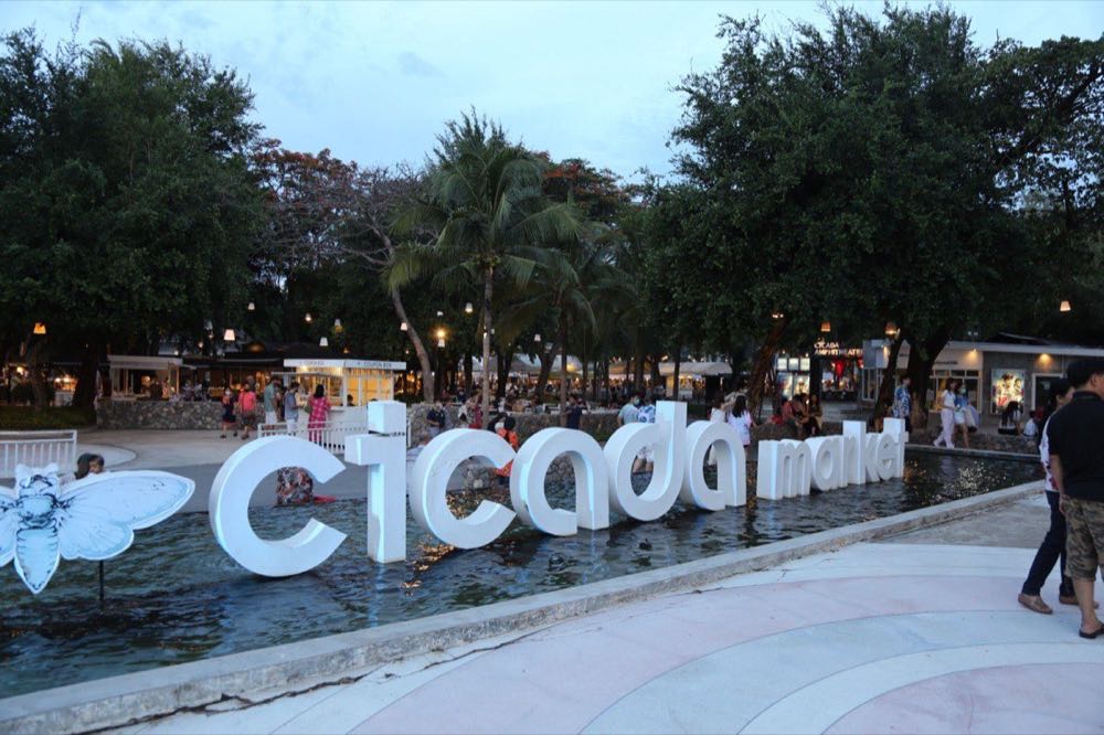 Evening crowd at Cicada night market Hua Hin