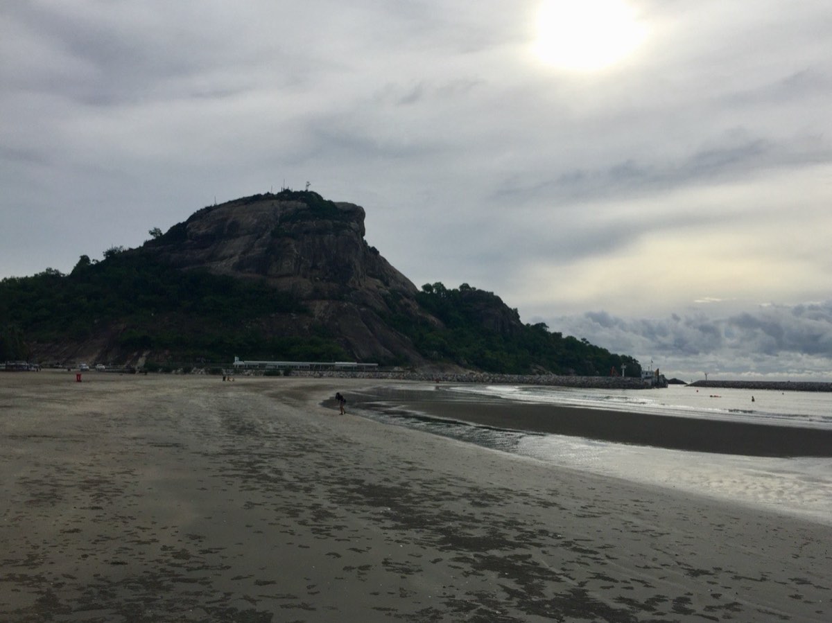 Khao Takiab headland seen along the beach